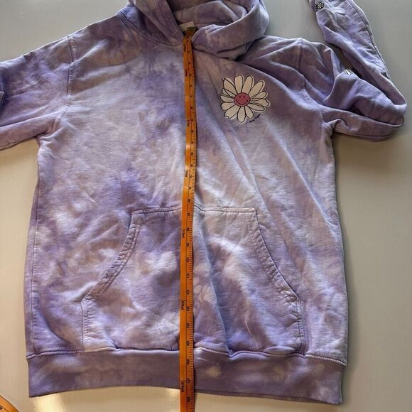 BSR By Samii Ryan Smiley Purple Tie Dyed Oversized Sweater Hoodie- M - Picture 7 of 8